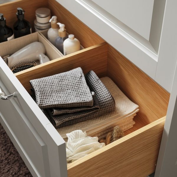 IKEA Шафа умивальна з ящиками/умивальником/змішувачами, світло-сіра T&Auml;NNFORSEN / ORRSJ&Ouml;N, 395.140.08 39514008 фото