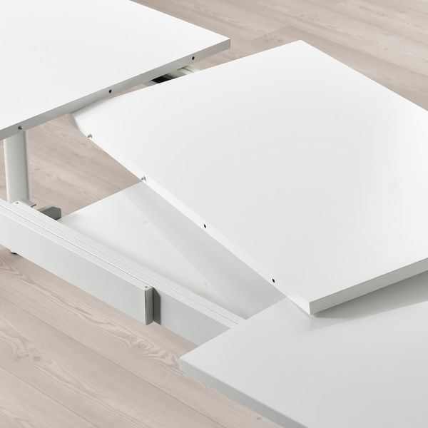 IKEA Стіл і 4 стільці, білий/Віарп бежевий/коричневий STRANDTORP / LUSTEBO, 895.689.37 89568937 фото