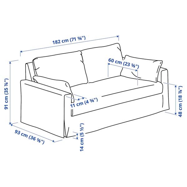 IKEA HYLTARP (ІKEA ХИЛТАРП), 2-місний диван, Грансель сірий, 895.148.93 89514893 фото