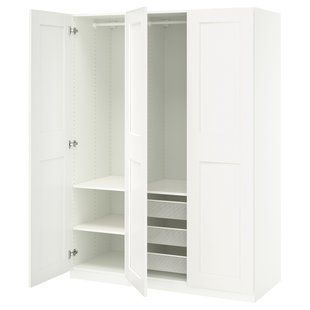 IKEA Гардероб комбінований, білий/білий PAX / GRIMO, 995.753.48 99575348 фото