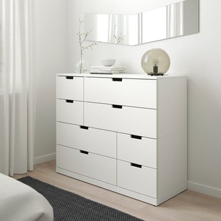 IKEA Комод NORDLI (ІKEA НОРДЛИ), Комод з 8 ящиками, білий, 792.395.03 79239503 фото