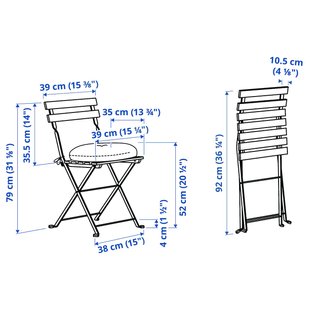 IKEA Стілець вуличний складний білий/зелений/синій Klösan TÄRNÖ, 795.334.44 79533444 фото