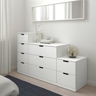 IKEA Комод NORDLI (ІKEA НОРДЛИ), Комод з 9 ящиками, білий, 192.480.15 19248015 фото