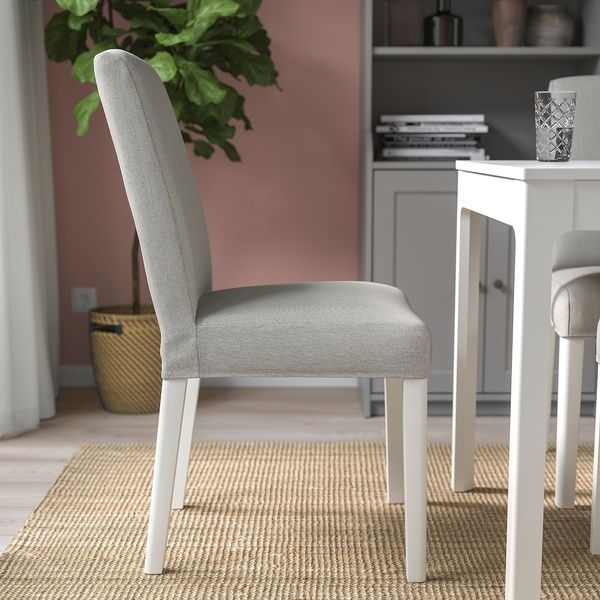 IKEA Стілець, білий/Orrsta світло-сірий BERGMUND, 093.877.33 09387733 фото