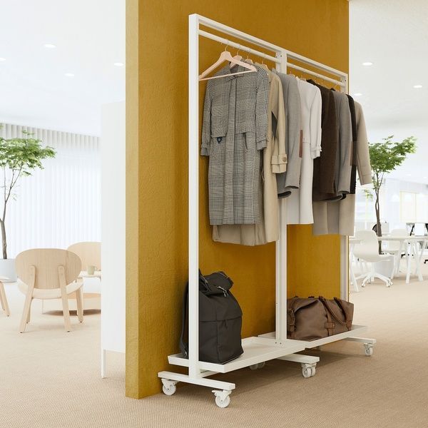 IKEA Рама з коліщатками/штанга n кронштейн/полиця, білий MITTZON, 795.364.14 79536414 фото