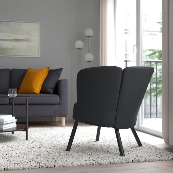 IKEA Кресло Скулста черный HERR&Aring;KRA, 205.355.48 20535548 фото
