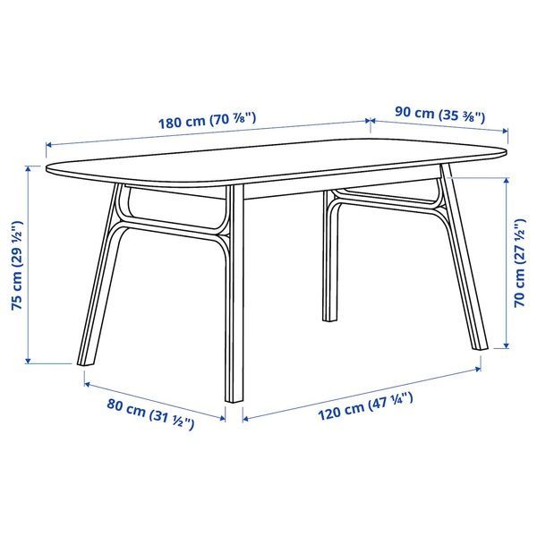 IKEA Стол и 4 стула, бамбук/антрацит VOXL&Ouml;V / ODGER, 493.886.79 49388679 фото