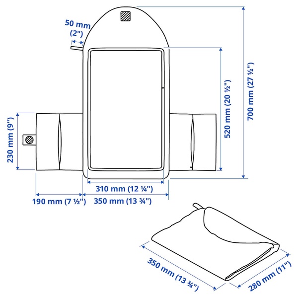 IKEA Коврик для пеленания, складной/зеленый GRÖNFINK, 605.723.98 60572398 фото