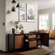 IKEA BESTA (ИКЕА ЛУЧШЕЕ), Комбинация для хранения с ящиками, черно-коричневый Studsviken/Stubbarp/темно-коричневый плетеный тополь, 180x42x74 см, 394.402.63 39440263 фото 1