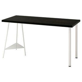 IKEA Стіл письмовий, чорно-коричневий/білий LAGKAPTEN / TILLSLAG, 594.175.15 59417515 фото