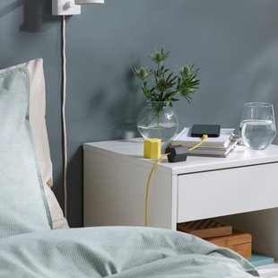 IKEA HAVSKAL (ИКЕА ХАВСКАЛЬ), 2шт, вес USB-кабеля, черный/желтый, 405.372.83 40537283 фото