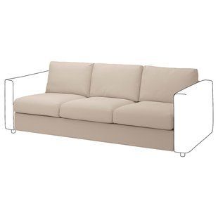 IKEA VIMLE (ІKEA ВИМЛЕ), Чохол на 3-місцеву секцію, Халларп бежевий, 804.960.92 80496092 фото
