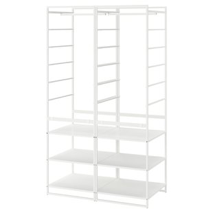 IKEA Стелаж JONAXEL (ІKEA ЙОНАКСЕЛЬ), Шафа з вішаком для одягу, 99x51x173 см, 092.976.57 09297657 фото