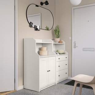 IKEA HAUGA (ИКЕА HAUGA), Книжный шкаф, белый, 139x46x116 см, 993.886.34 99388634 фото