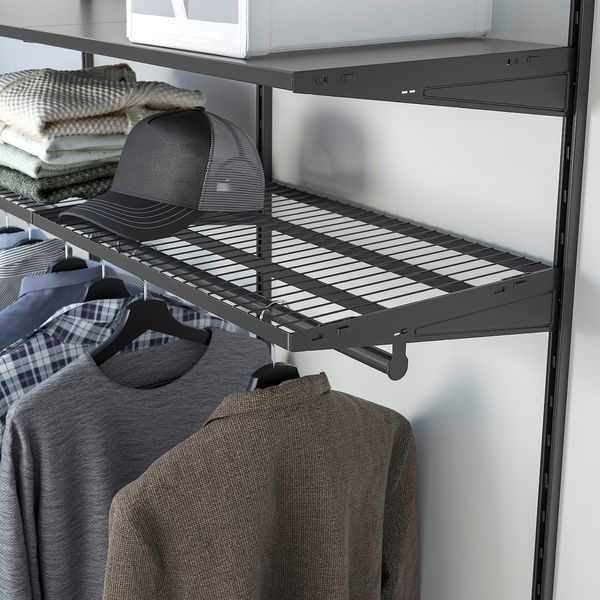 IKEA Решётчатая полка, антрацит BOAXEL, 905.756.06 90575606 фото
