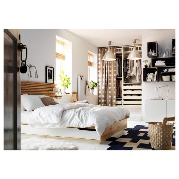 IKEA Узголів'я ліжка береза/білий MANDAL, 701.763.12 70176312 фото