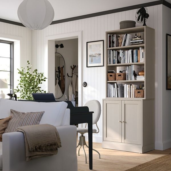 IKEA Книжный шкаф, серо-бежевый HAVSTA, 505.292.73 50529273 фото