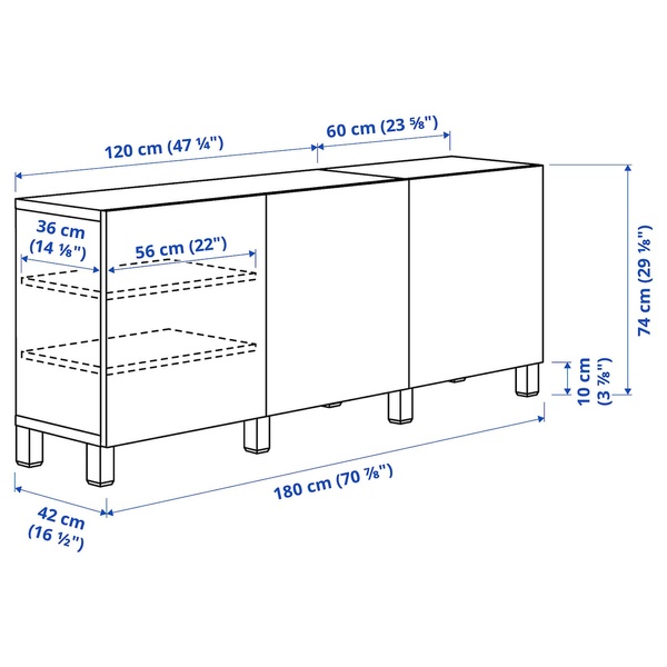 IKEA Комбінація з дверима, біле прозоре скло Glassvik/Stubbarp/біле/світло-зелене BESTÅ, 894.888.13 89488813 фото