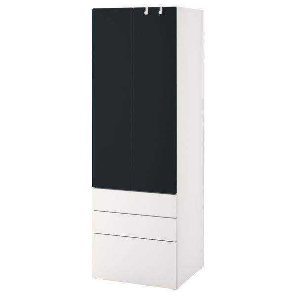 IKEA Шкаф белый/доска с 3 ящиками SM&Aring;STAD / PLATSA, 694.308.56 69430856 фото