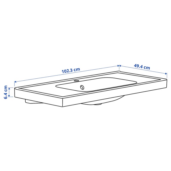 IKEA Умивальник з сифоном, білий ORRSJÖN, 795.167.55 79516755 фото