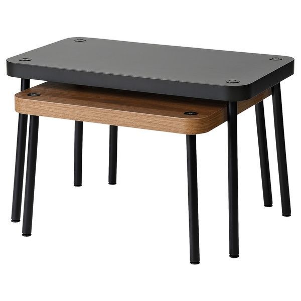 IKEA Столи, набір 2 шт., сірий/горіх SONHULT, 305.785.56 30578556 фото
