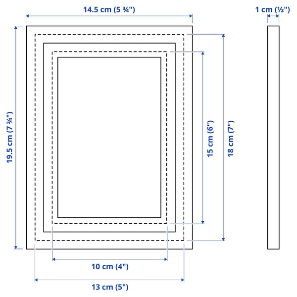 IKEA LOMVIKEN (ІKEA ЛОМВИКЕН), Рамка чорна, 13х18 см., 705.182.02 70518202 фото