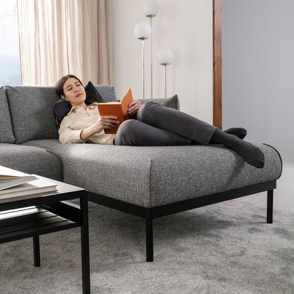 IKEA Секция шезлонга, Лейден серо-черный &Auml;PPLARYD, 605.062.66 60506266 фото