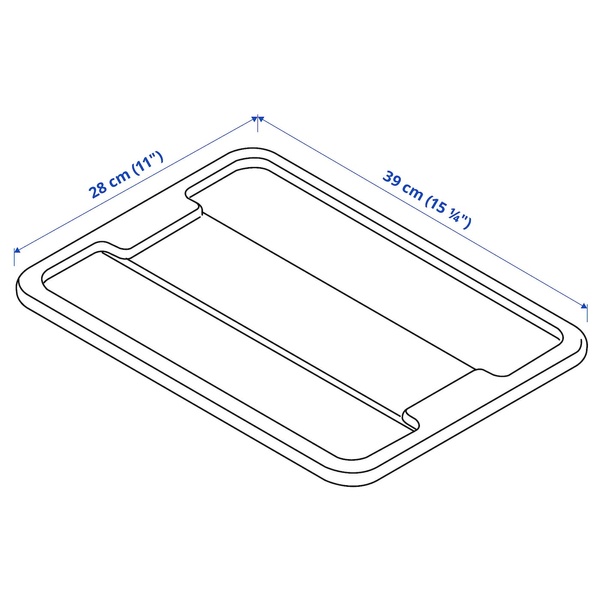 IKEA SAMLA (ІKEA САМЛА), Кришка скриньки 11/22 л, прозора, 904.550.86 90455086 фото