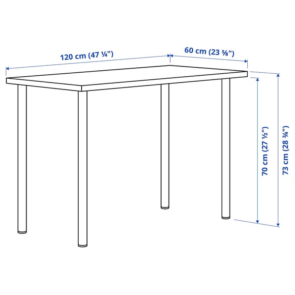 IKEA Письменный стол, белый/темно-серый LAGKAPTEN / ADILS, 194.167.68 19416768 фото