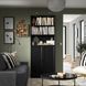 IKEA Книжкова шафа з дверцятами, чорна імітація. дуб BILLY / OXBERG, 794.833.64 79483364 фото 1