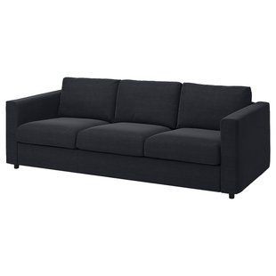 IKEA Чохол на 3-місний диван Saxemara чорно-синій VIMLE, 993.993.74 99399374 фото