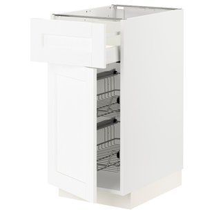 IKEA Напольный шкаф/ящик-корзина/ящик/дверь, Энчёпинг белый/имитация белого дерева METOD / MAXIMERA, 694.734.12 69473412 фото