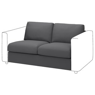 IKEA VIMLE (ІKEA ВИМЛЕ), Чохол на 2-місцеву секцію, сірий халларп, 504.958.62 50495862 фото