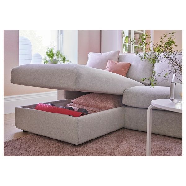 IKEA Диван 3-місний з шезлонгом широкі підлокітники/Гуннаред бежевий VIMLE, 294.012.95 29401295 фото