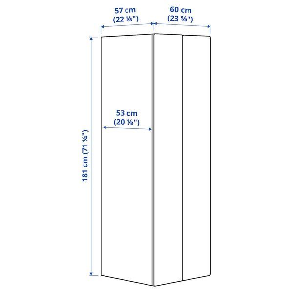IKEA Гардероб, белый/серый SM&Aring;STAD / PLATSA, 995.527.85 99552785 фото