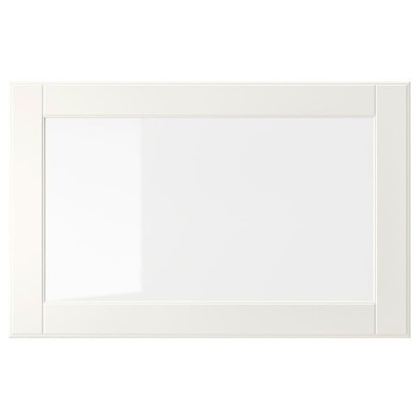 IKEA Скляні двері, біле/прозоре скло OSTVIK, 104.727.06 10472706 фото