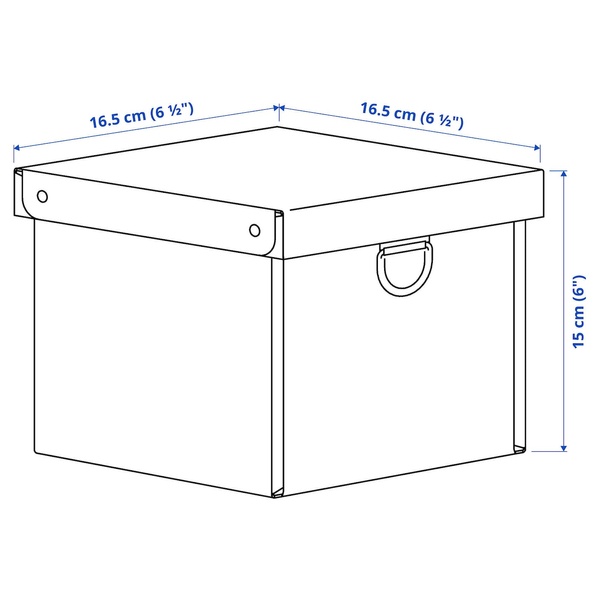 IKEA NIMM (ІKEA НИММ), Контейнер з кришкою, чорний, 16,5 х 16,5 х 15 см, 405.200.51 40520051 фото