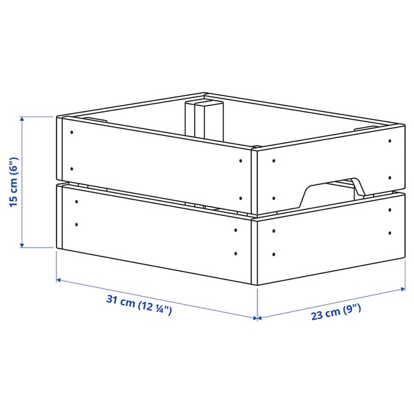 IKEA KNAGGLIG (ІKEA КНАГГЛИГ), Скринька, сосна, 23x31x15 см., 102.923.57 10292357 фото