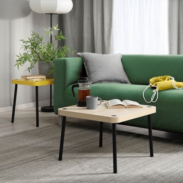 IKEA Столы, 2 шт, желтый/имитация берёзы SONHULT, 505.785.55 50578555 фото