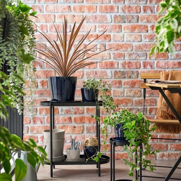IKEA Вазон з підставкою, кімнатний/вуличний/чорно-синій KLOTL&Ouml;NN, 105.840.68 10584068 фото