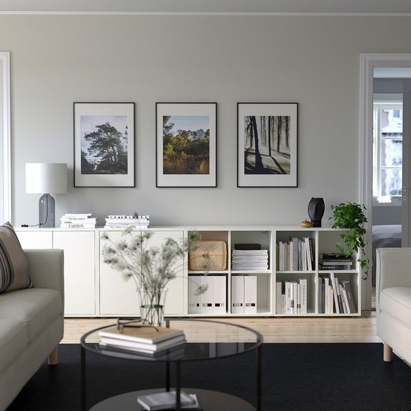 IKEA Шафа комбінована з ніжками, біла EKET, 892.210.55 89221055 фото