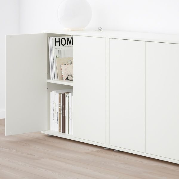 IKEA Шафа комбінована з ніжками, біла EKET, 892.210.55 89221055 фото