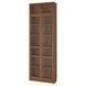 IKEA Книжный шкаф со стеклянной дверью/удлинителем, коричневый орех/бесцветное стекло BILLY / OXBERG, 295.819.13 29581913 фото 1