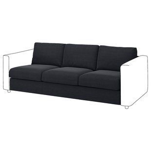 IKEA VIMLE (ІKEA ВИМЛЕ), Чохол на 3-місцеву секцію, Саксемара чорно-синій, 104.960.95 10496095 фото