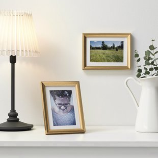 IKEA Рамка SILVERHOJDEN (ІKEA СИЛЬВЕРХОЙДЕН), Рамка золотого кольору, 13 х 18 см., 403.704.00 40370400 фото