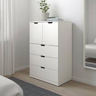 IKEA Комод NORDLI (ІKEA НОРДЛИ), Комод, 5 ящиків, білий, 292.765.50 29276550 фото