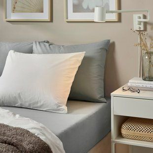 IKEA Простирадло на обшивці, світло-сіре DVALA, 404.824.50 40482450 фото