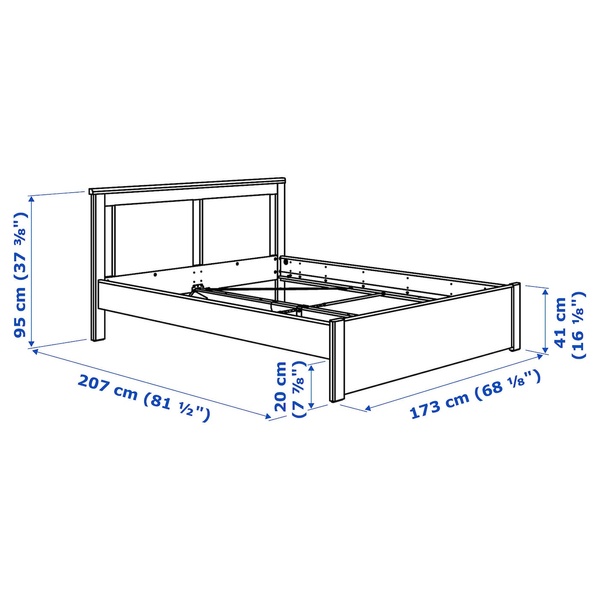 IKEA Каркас кровати, белый SONGESAND, 592.412.29 59241229 фото