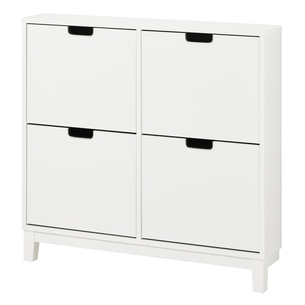 IKEA STALL (ИКЕА ЛАРЕК), Тумба для обуви, 4 отделения, белый, 96x17x90 см, 605.302.66 60530266 фото