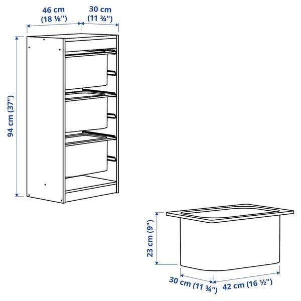 IKEA Стелаж з контейнерами, білий/світло-зелений TROFAST, 895.752.02 89575202 фото